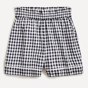 JCrew Pull-on short in soft rayon gingham